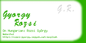 gyorgy rozsi business card